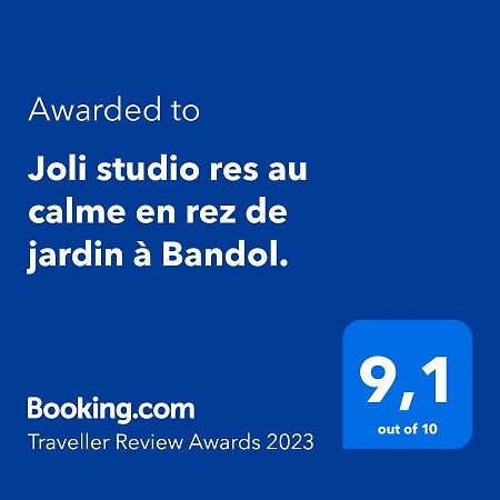 Joli Studio Res Au Calme En Rez De Jardin A Bandol. Kültér fotó