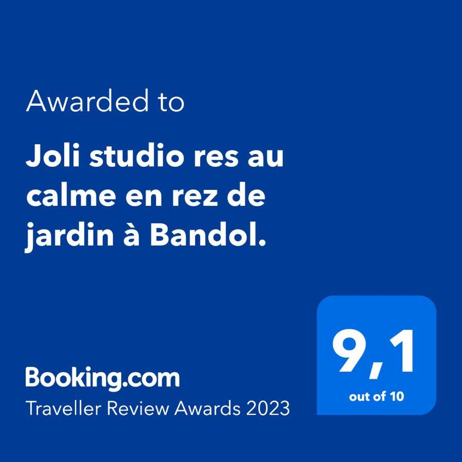 Joli Studio Res Au Calme En Rez De Jardin A Bandol. Kültér fotó