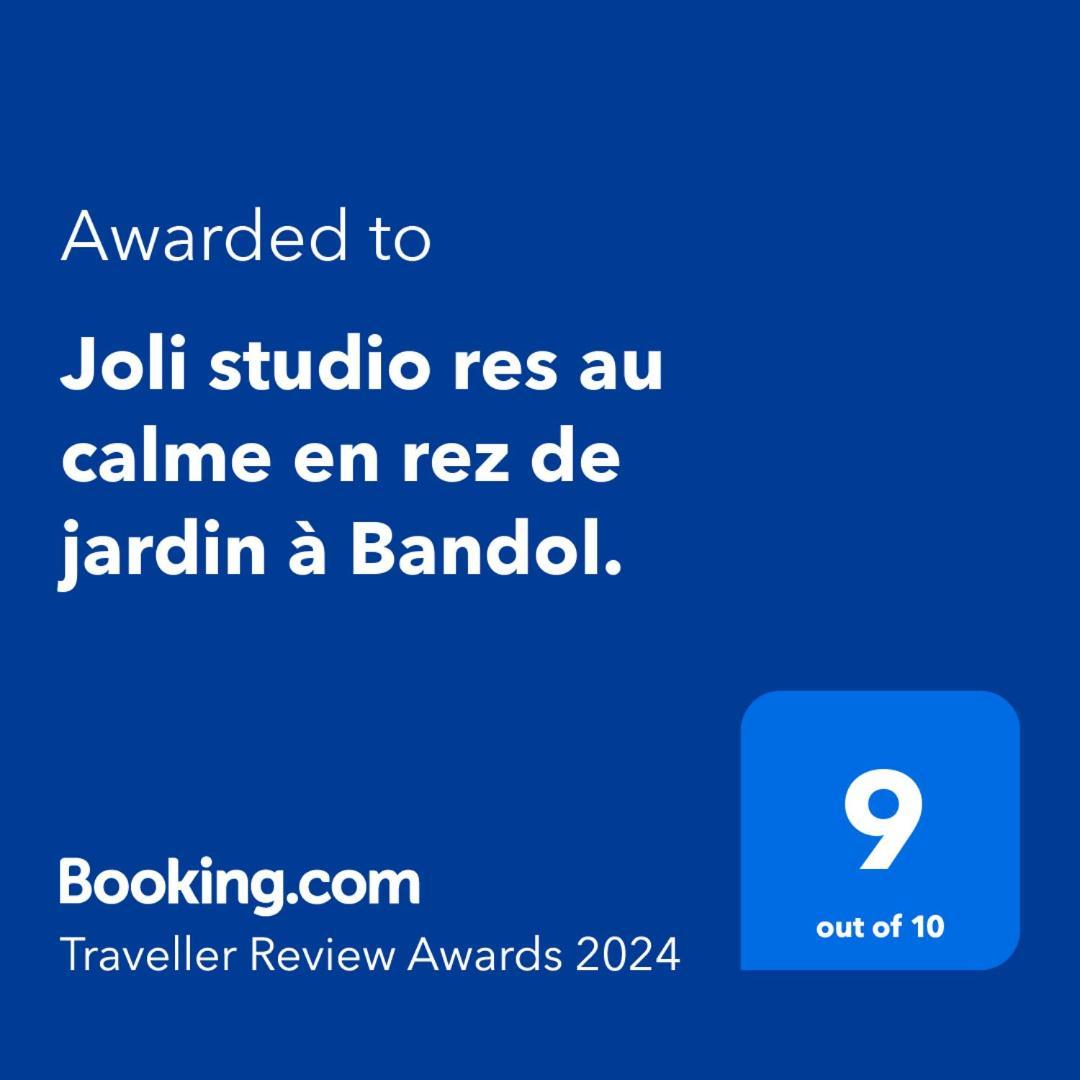 Joli Studio Res Au Calme En Rez De Jardin A Bandol. Kültér fotó