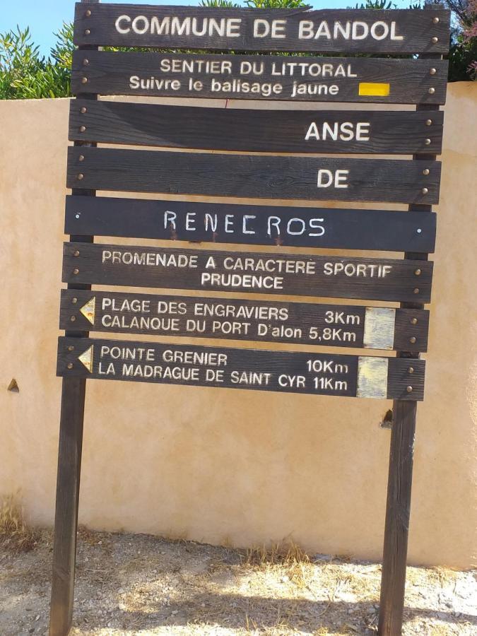 Joli Studio Res Au Calme En Rez De Jardin A Bandol. Kültér fotó